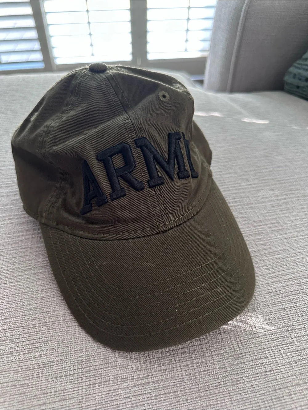 ARMY Embroidered Olive Green Baseball Cap